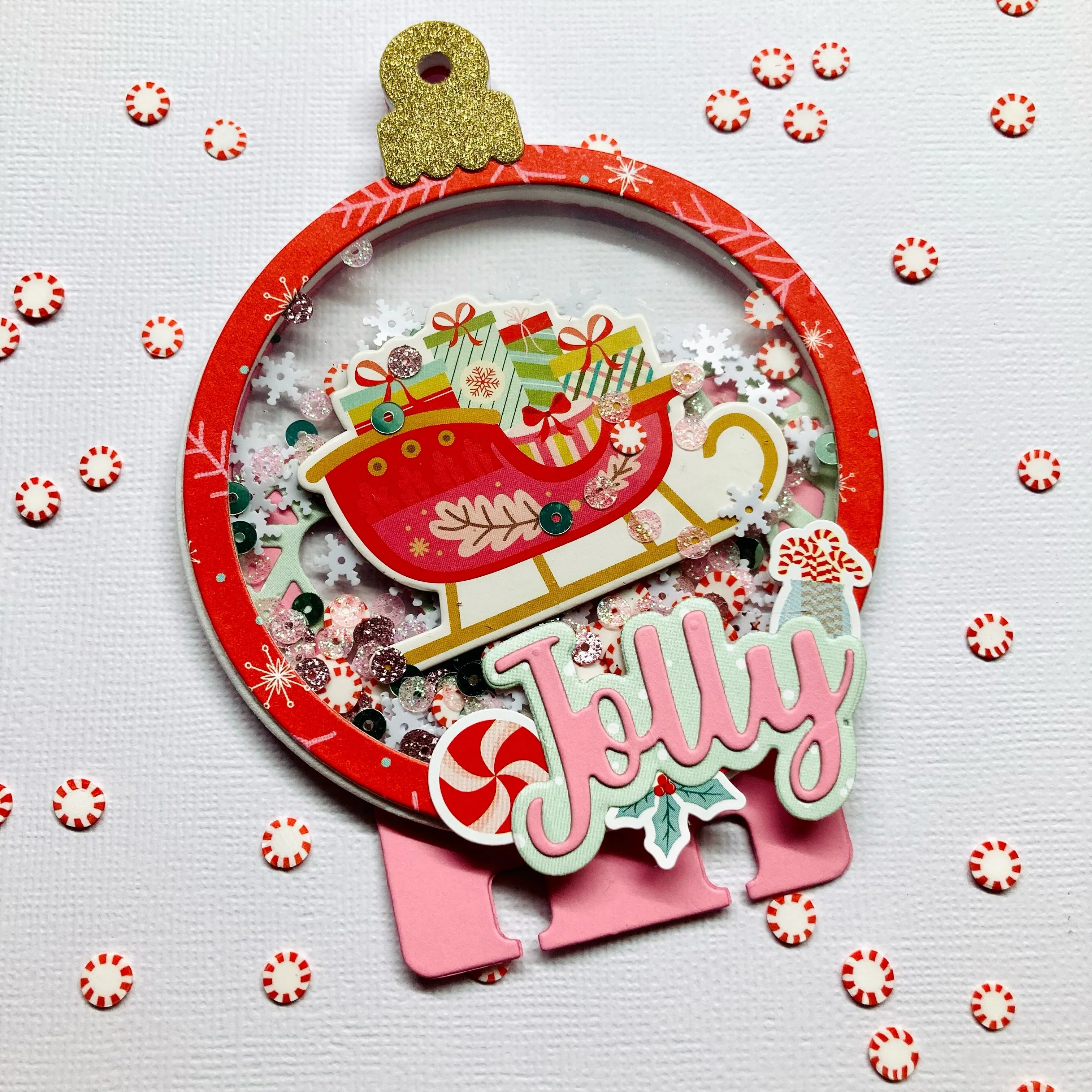 Candy Cane Memorydex Shaker Card - Image 3