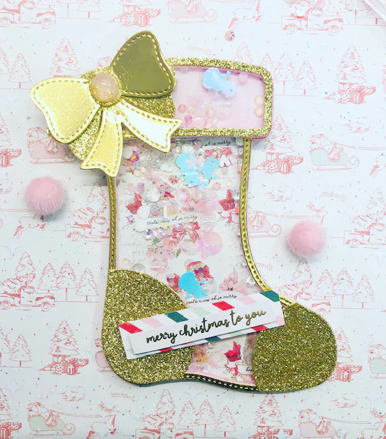 Christmas Shaker Stocking Mini Album - Image 6